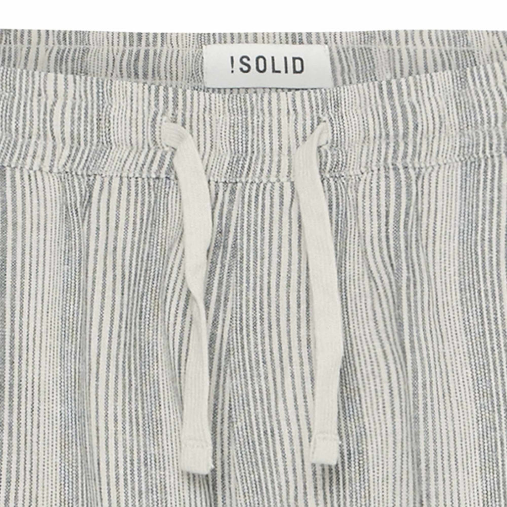 Solid Clothing Liam Stripe Shorts - Grey Navy