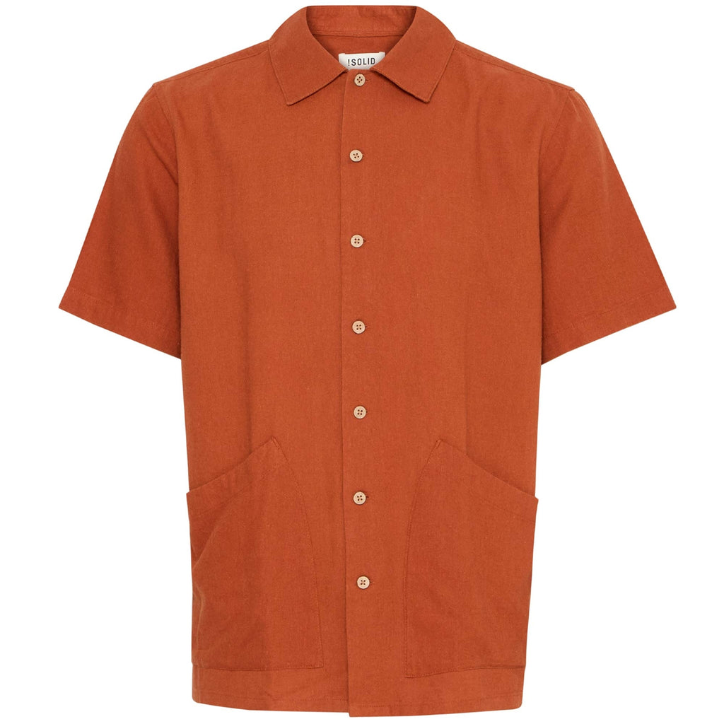 Solid Clothing Allan Pocket Shirt - Rust