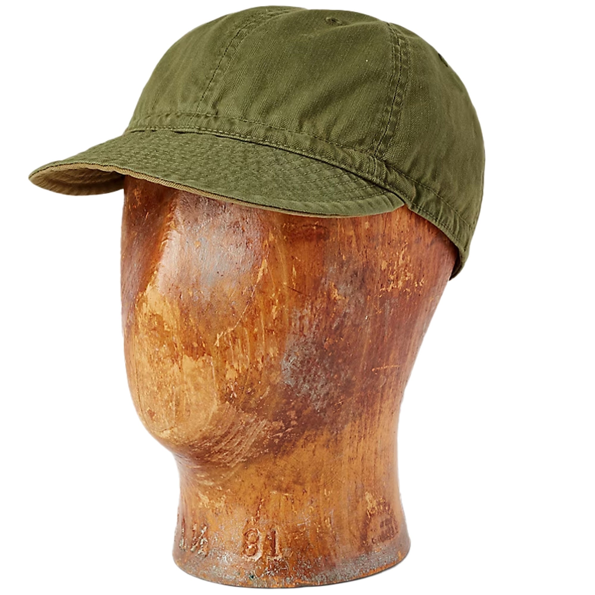 Herringbone Twill Service Cap - Khaki