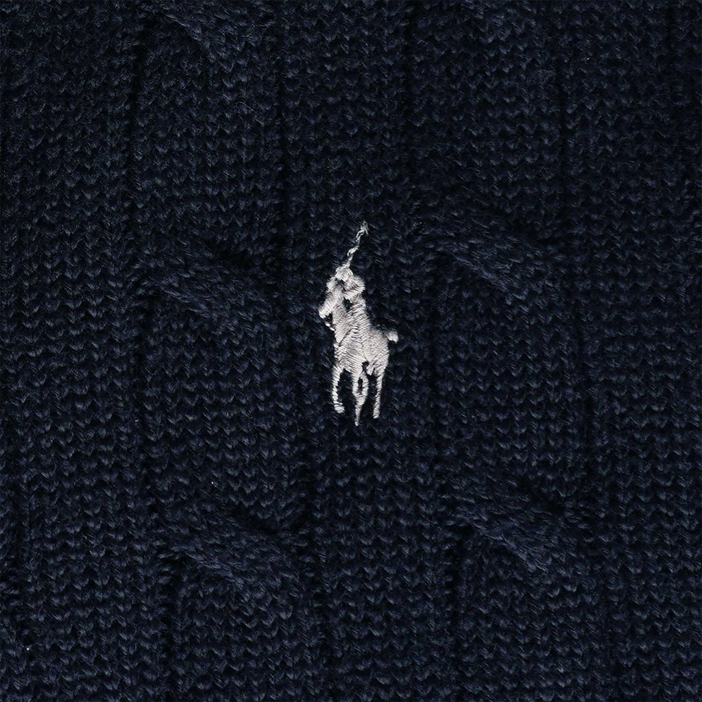 Polo Ralph Lauren Cable-Knit Cotton Sleeveless Jumper - Grey Navy