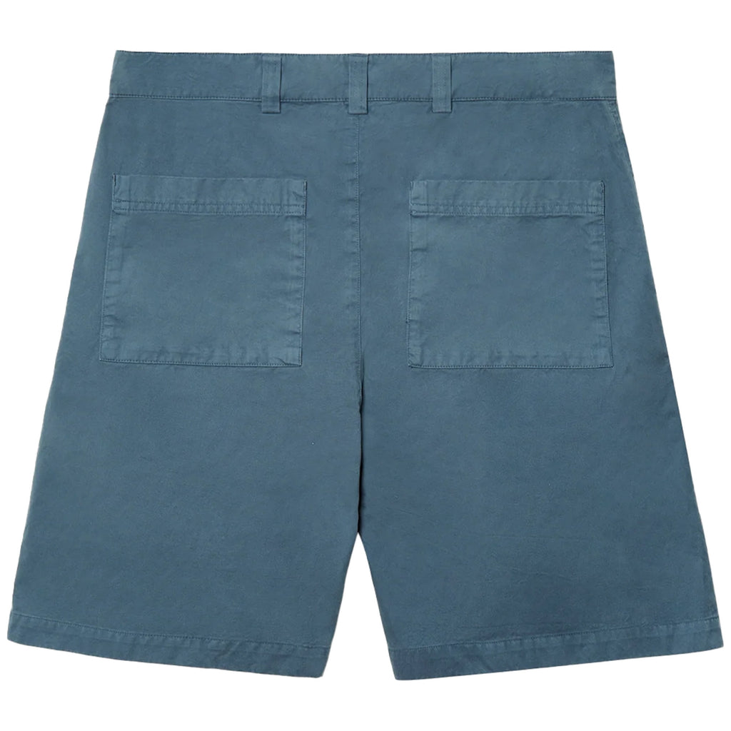 Pompeii Wide Pleated Shorts - Steel Blue