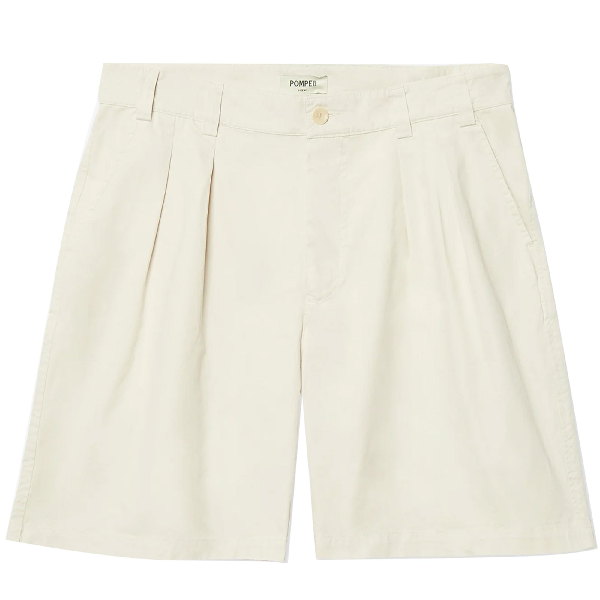 Pompeii Wide Pleated Shorts - Pearl