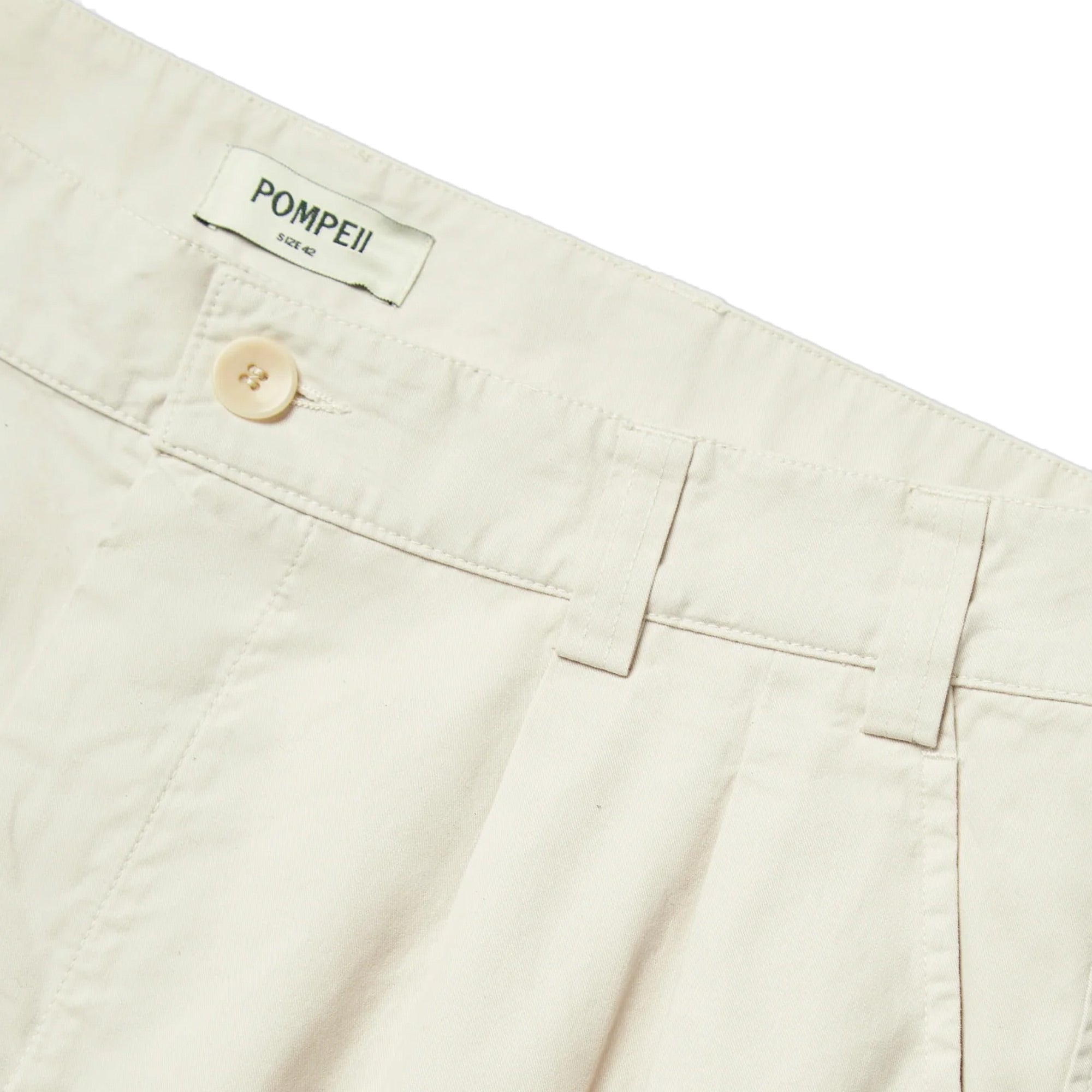 Pompeii Wide Pleated Shorts - Pearl
