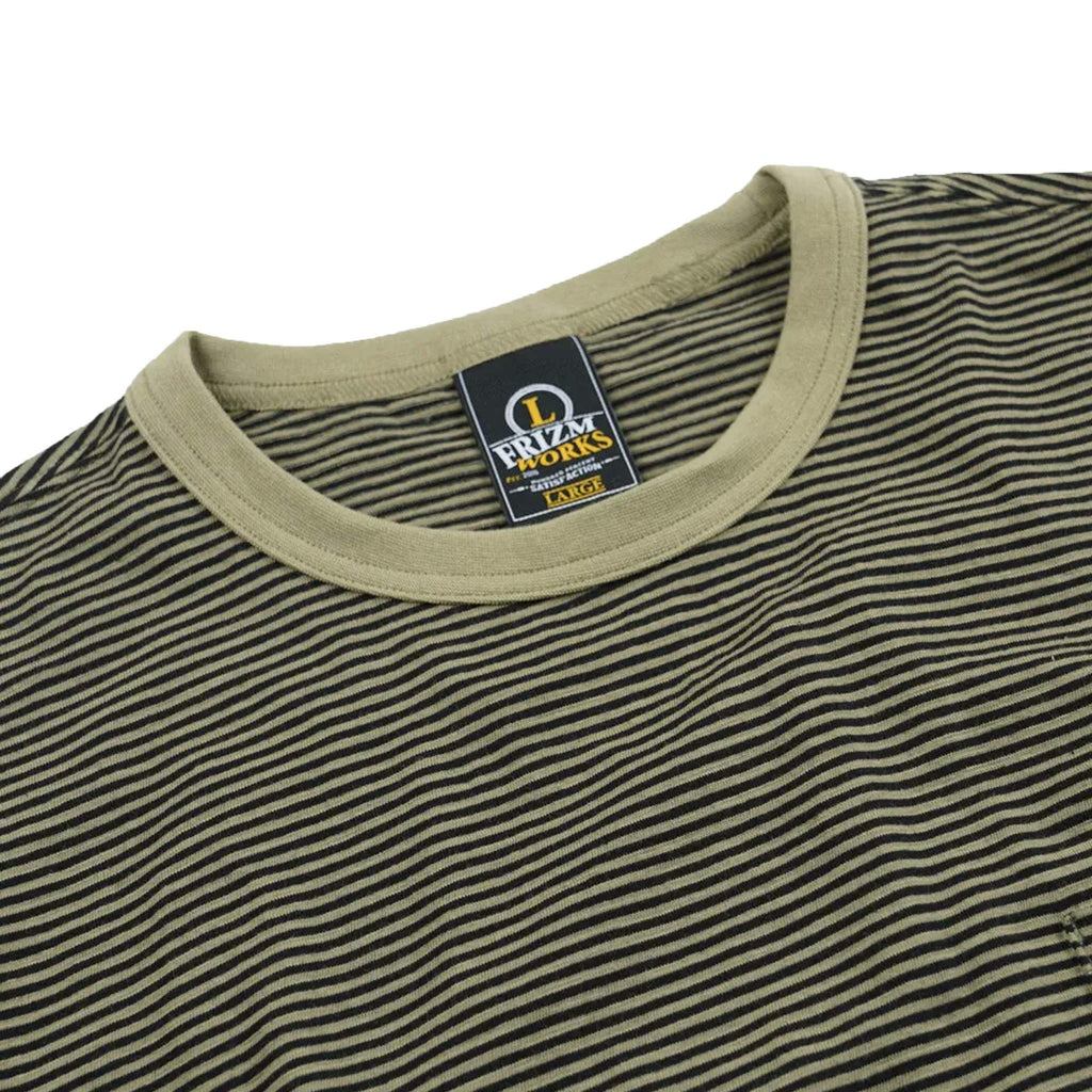 FrizmWORKS Thin Stripe Half T-Shirt - Olive