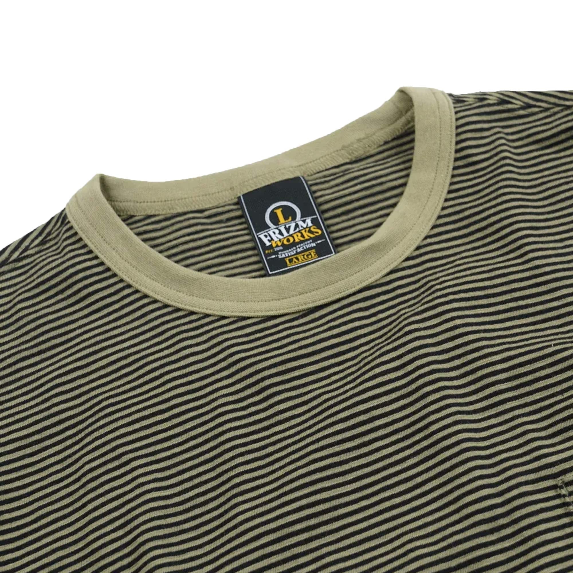 FrizmWORKS Thin Stripe Half T-Shirt - Olive