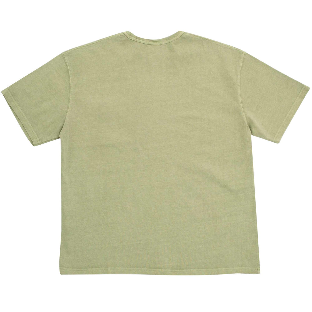 Cigarette Pocket Pigment Dyeing T-Shirt - Green