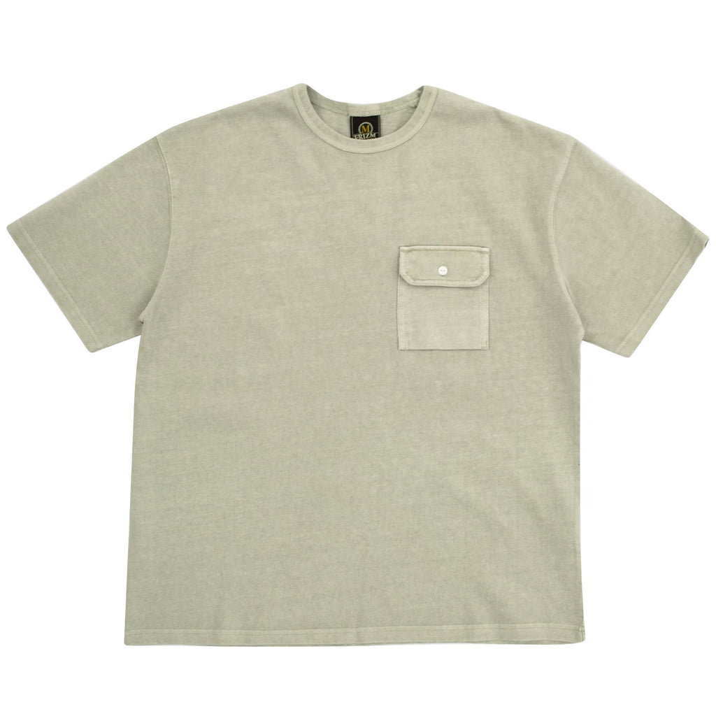 FrizmWORKS Cigarette Pocket Pigment Dyeing T-Shirt - Beige