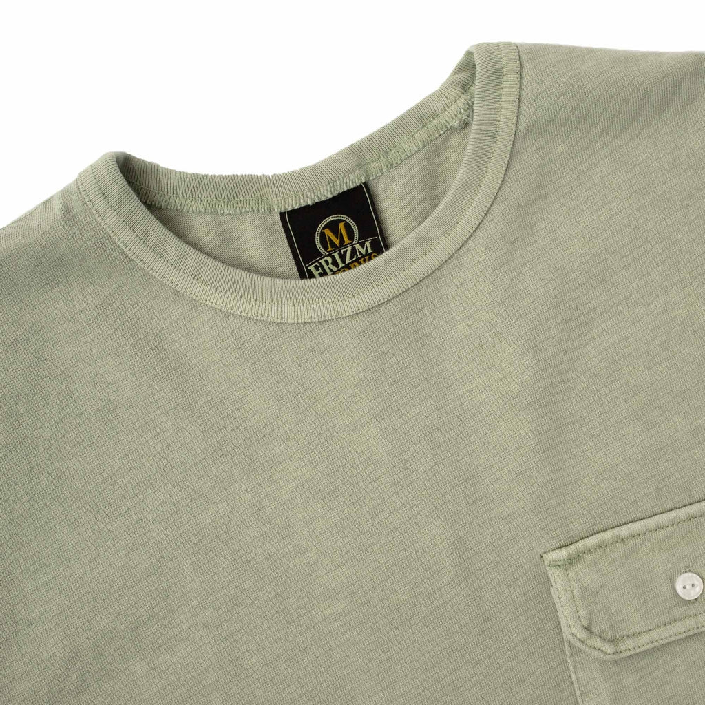 FrizmWORKS Cigarette Pocket Pigment Dyeing T-Shirt - Beige