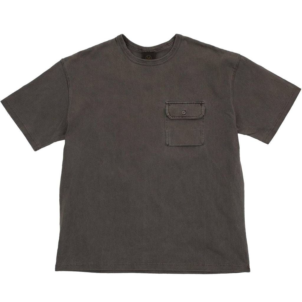 FrizmWORKS Cigarette Pocket Pigment Dyeing T-Shirt - Charcoal