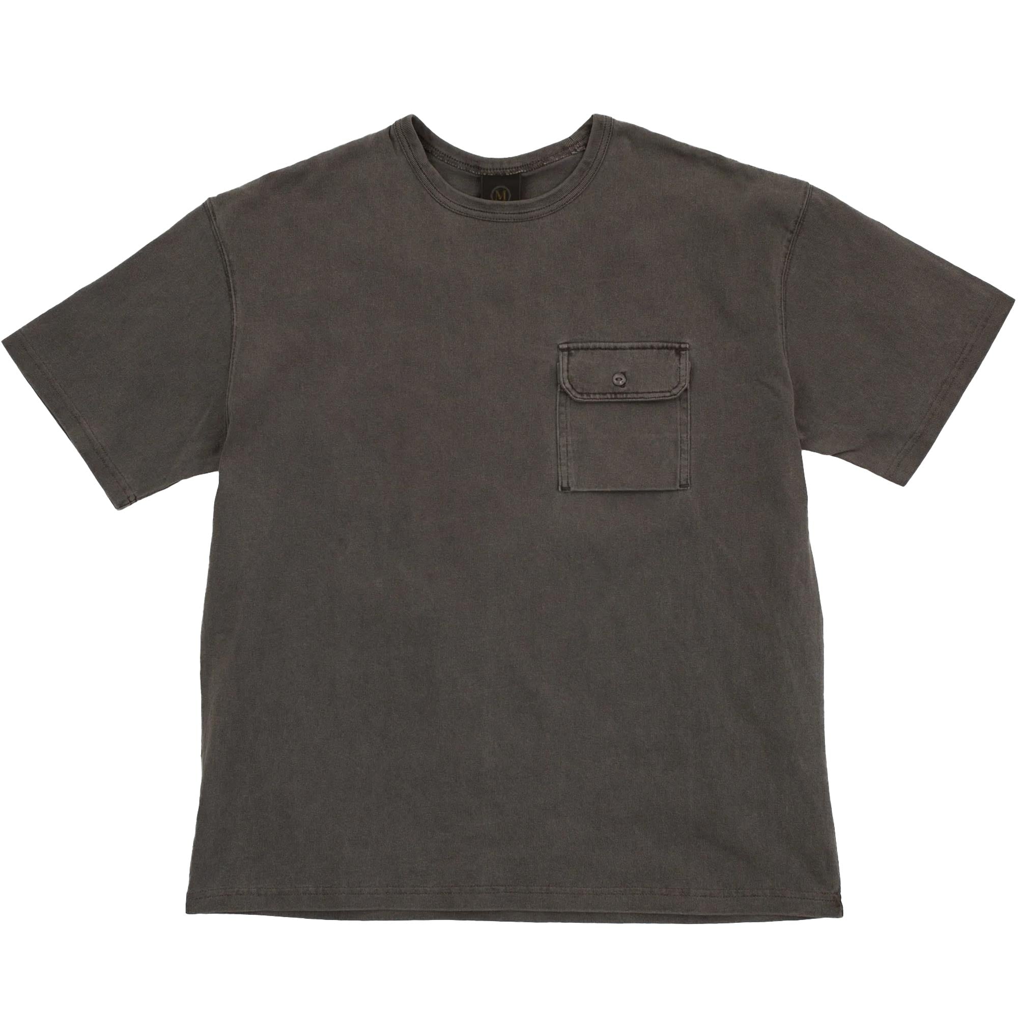FrizmWORKS Cigarette Pocket Pigment Dyeing T-Shirt - Charcoal