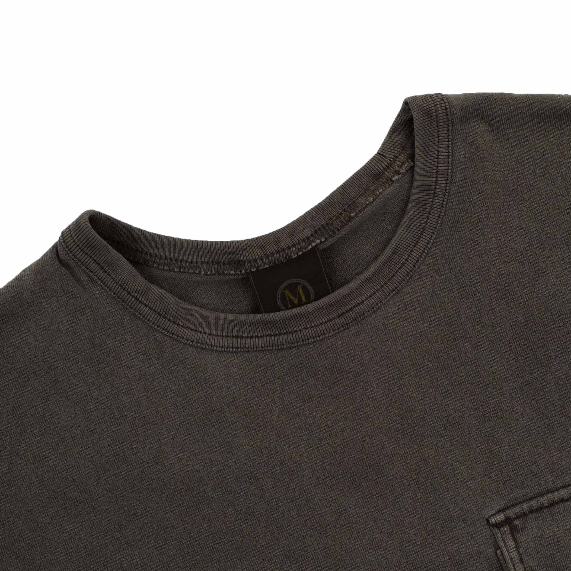 FrizmWORKS Cigarette Pocket Pigment Dyeing T-Shirt - Charcoal