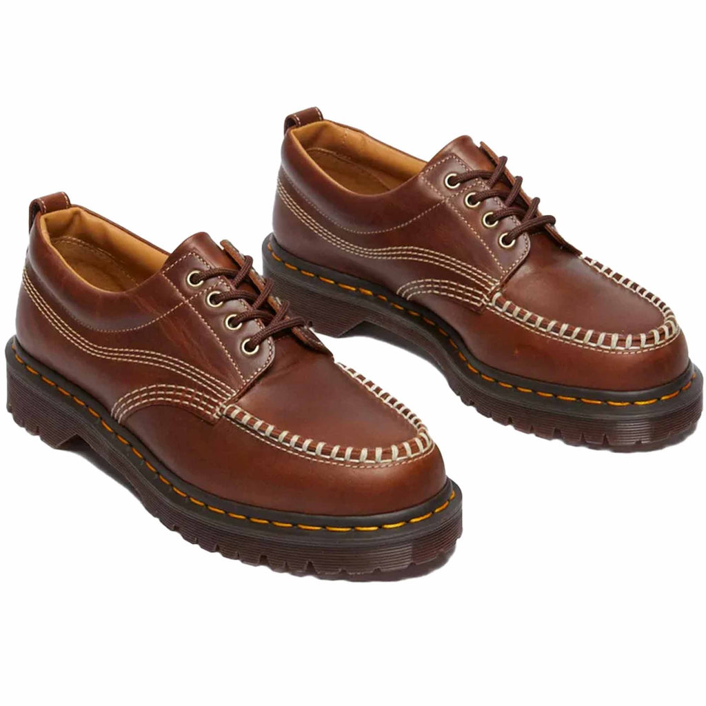 Dr. Martens Lowell Leather Moc Toe Shoes - Butterscotch