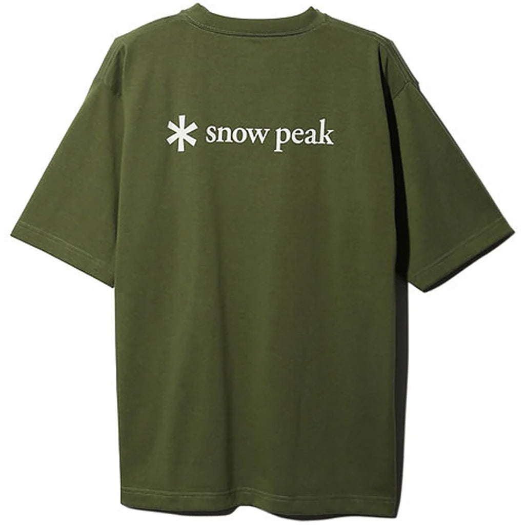 Snow Peak Back Printed Logo T-Shirt - Olive