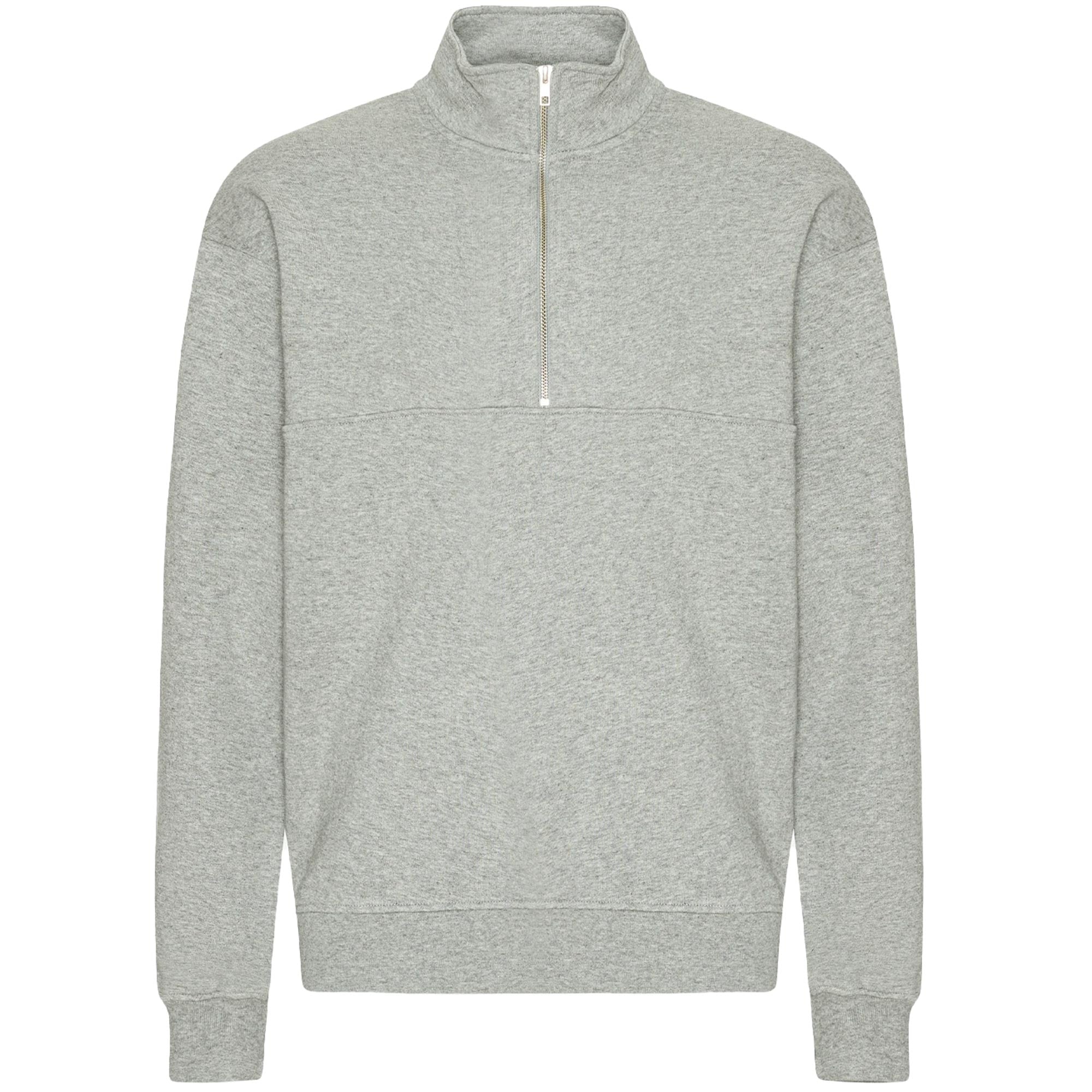 Colorful Standard Organic Quarter Zip - Heather Grey