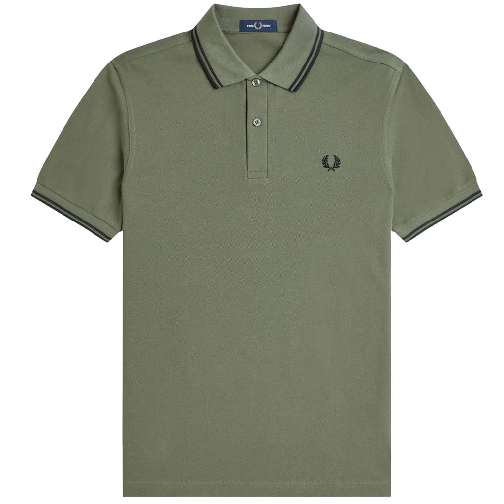 Fred Perry M3600 Twin Tipped Polo Shirt - Green