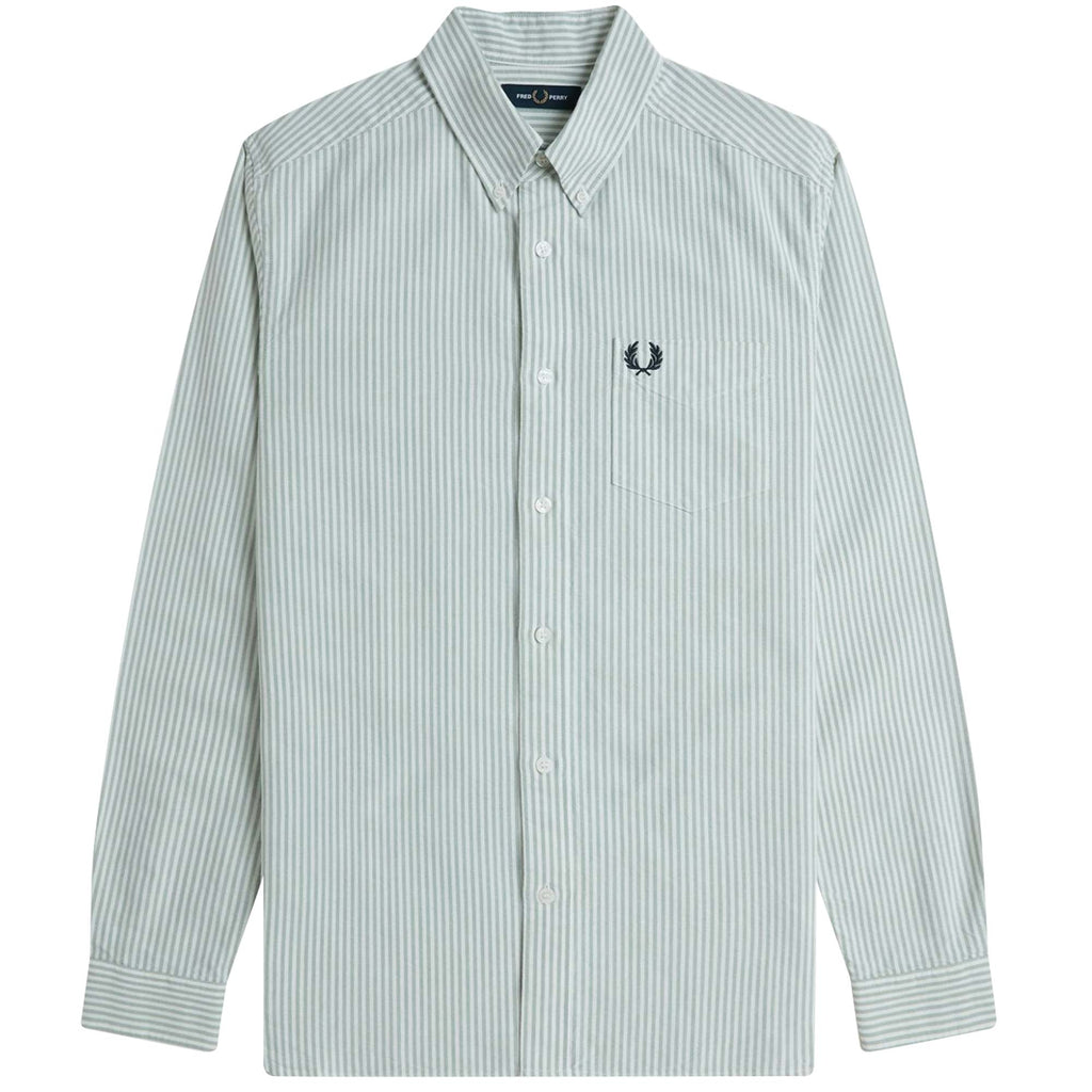 Fred Perry M1736 Oxford Stripe Shirt - Bayleaf