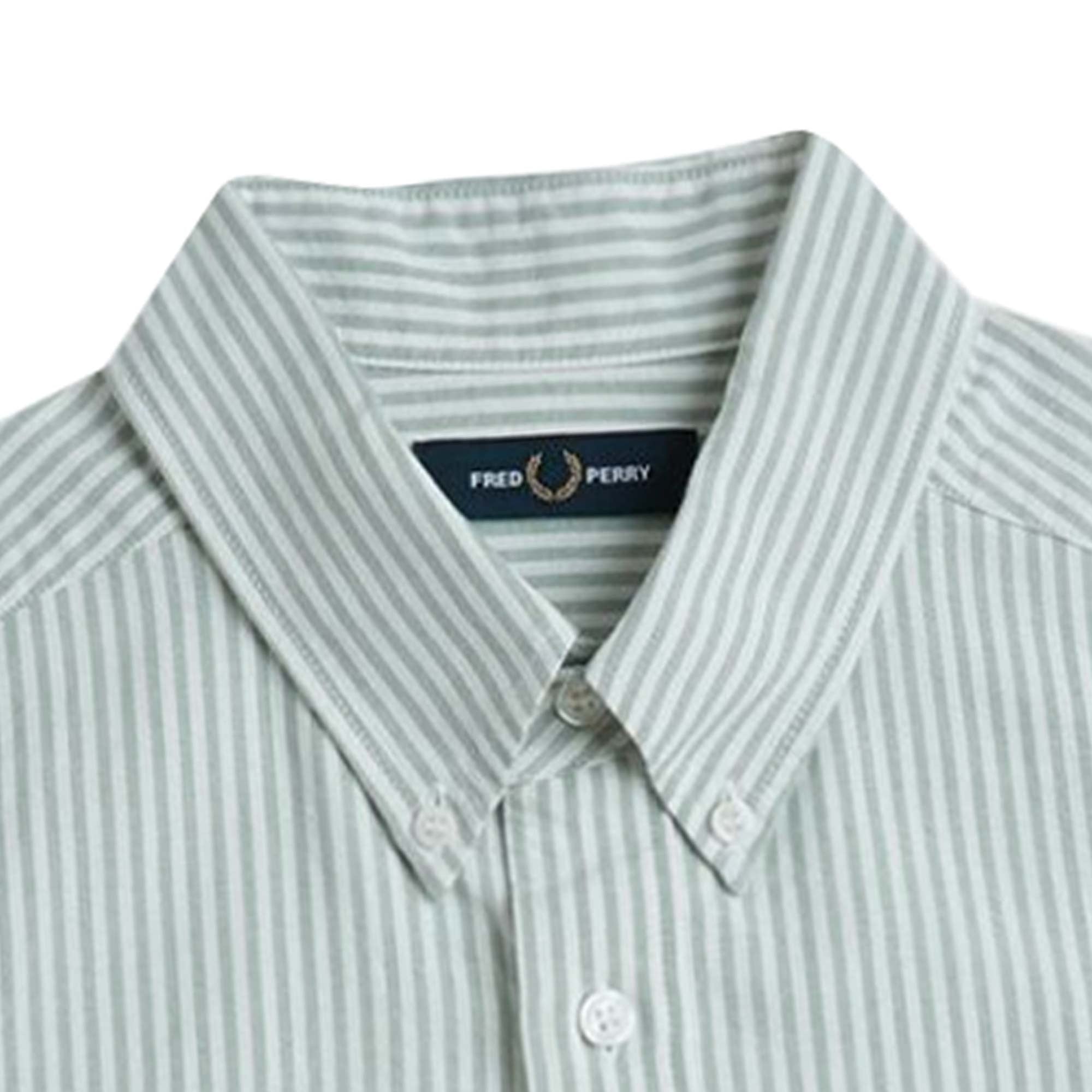 Fred Perry M1736 Oxford Stripe Shirt - Bayleaf