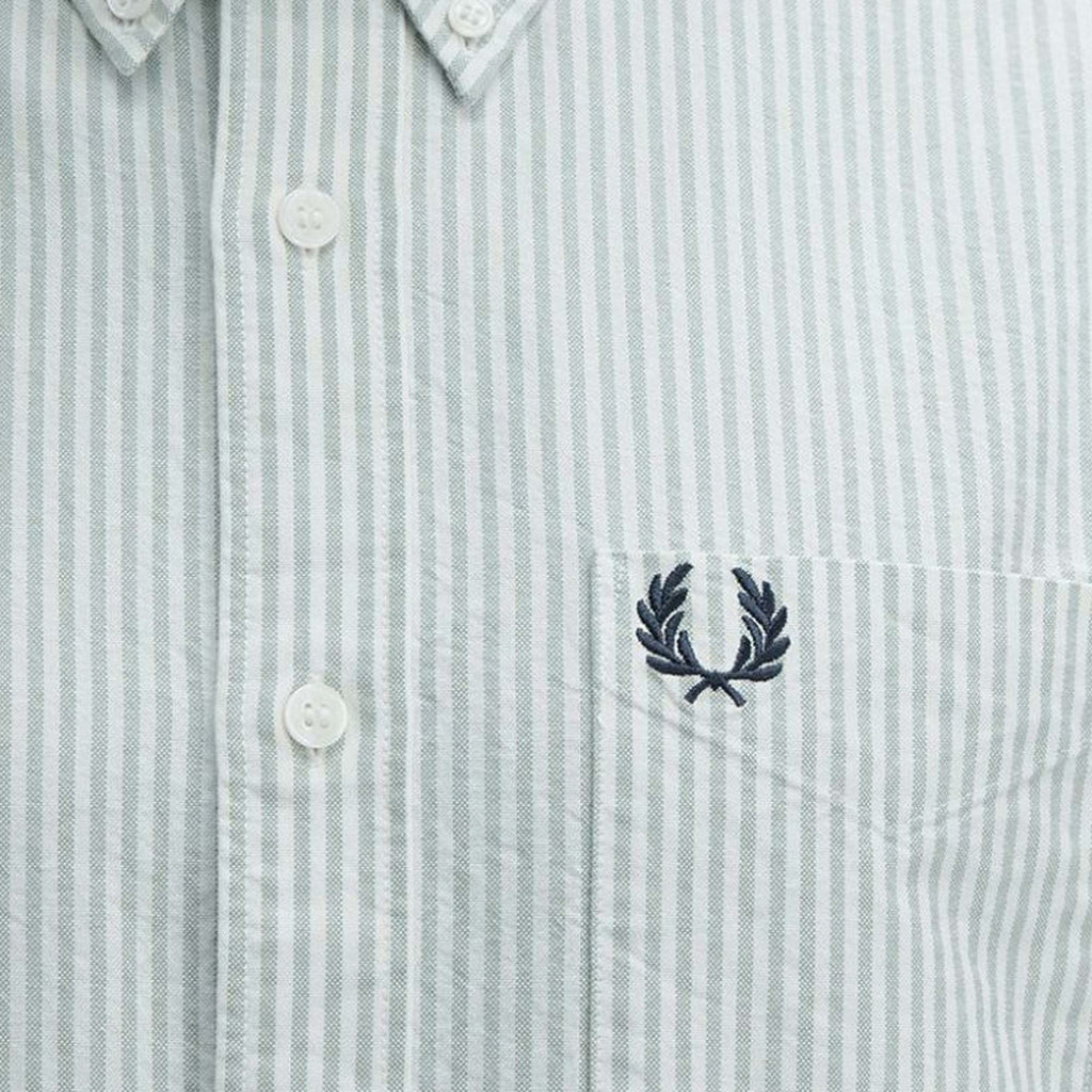 Fred Perry M1736 Oxford Stripe Shirt - Bayleaf