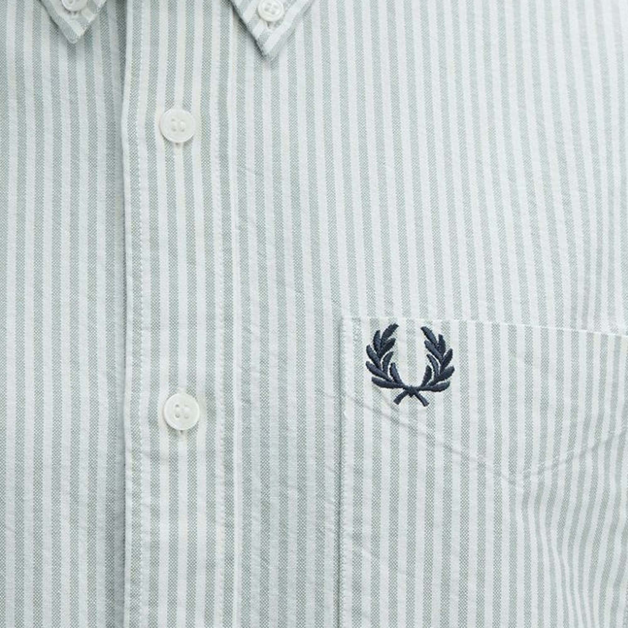 Fred Perry M1736 Oxford Stripe Shirt - Bayleaf