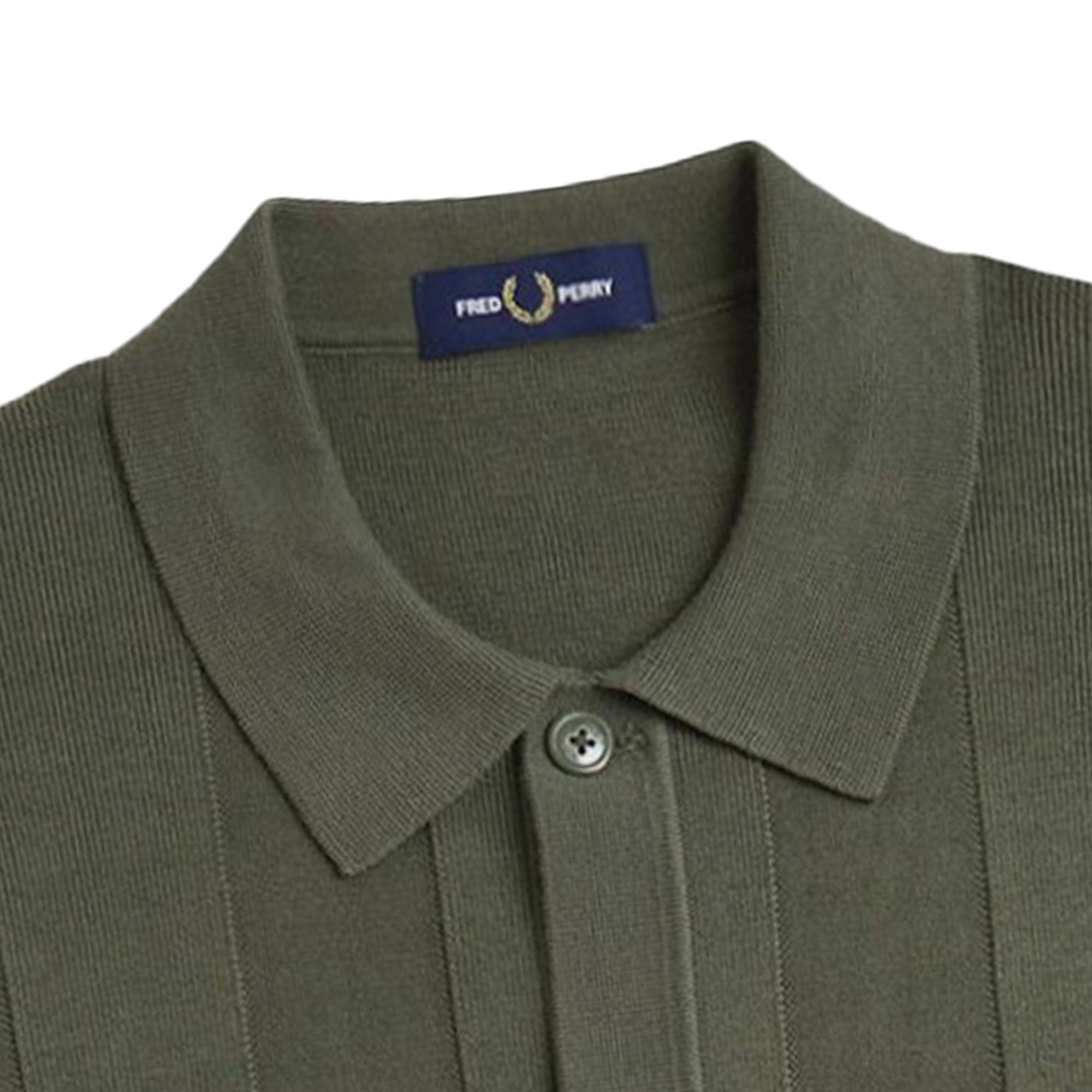 K9726 Button Through Knitted Shirt - Green