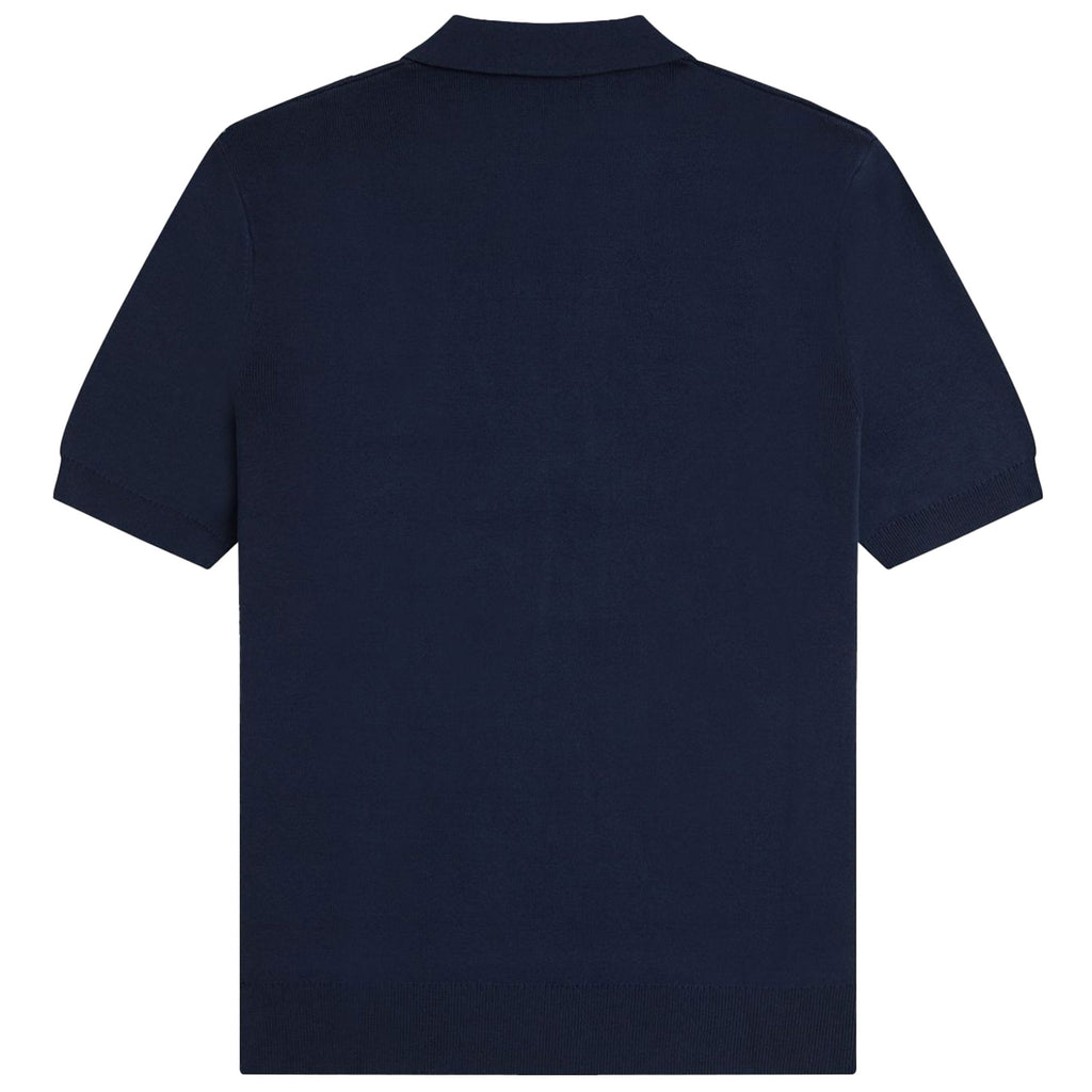 Fred Perry K1342 Textured Stripe Knitted Shirt - Dark Airforce