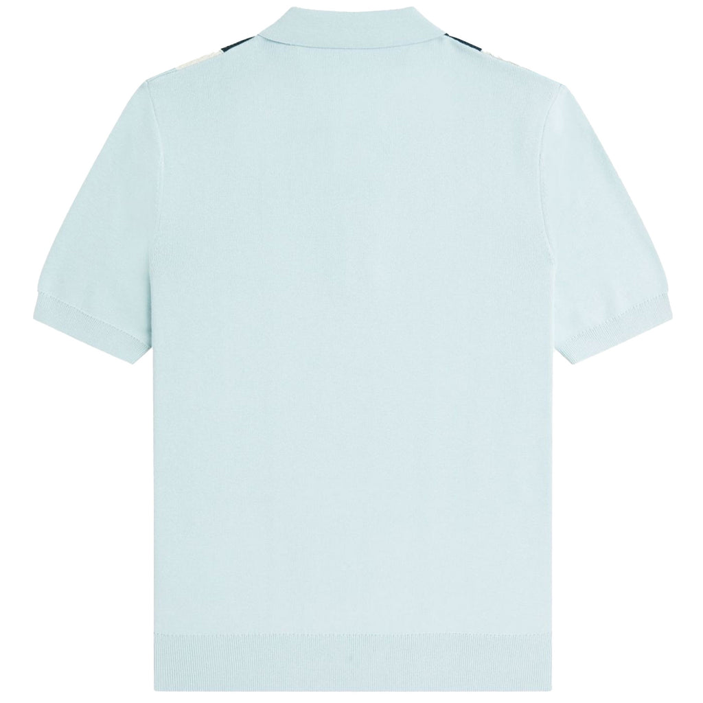 K1353 Multi Texture Knitted Shirt - Light Ice