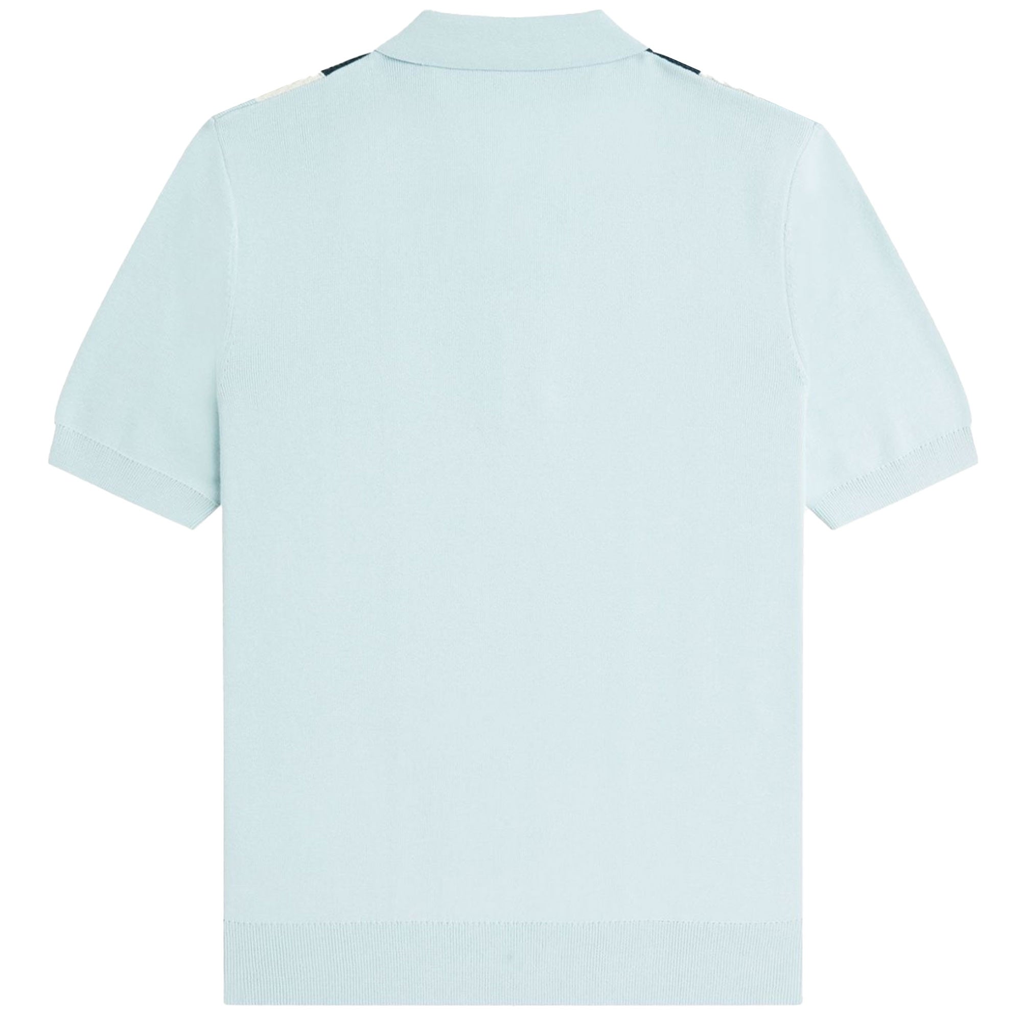 K1353 Multi Texture Knitted Shirt - Light Ice