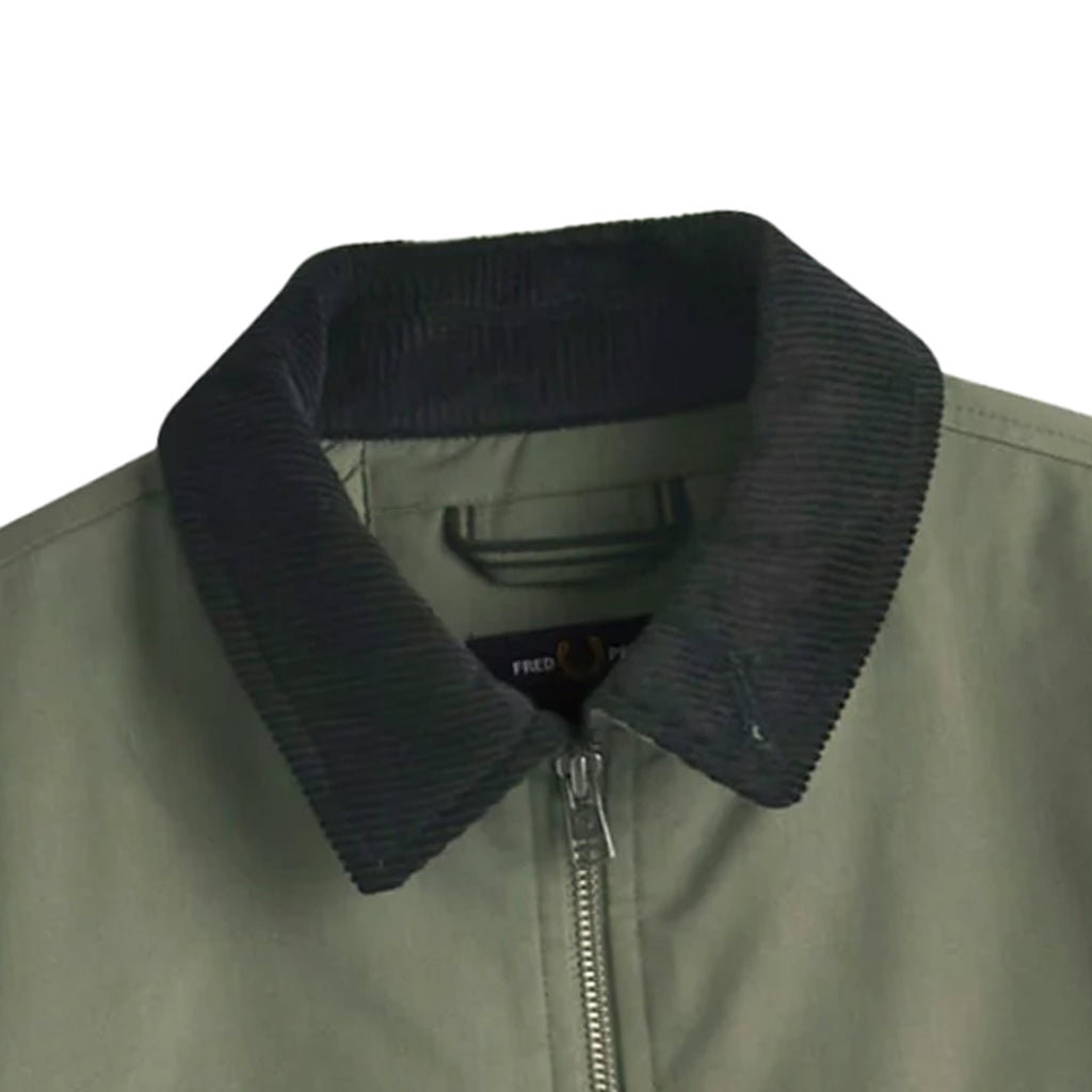 Fred Perry J8535 Cotton Caban Jacket - Green