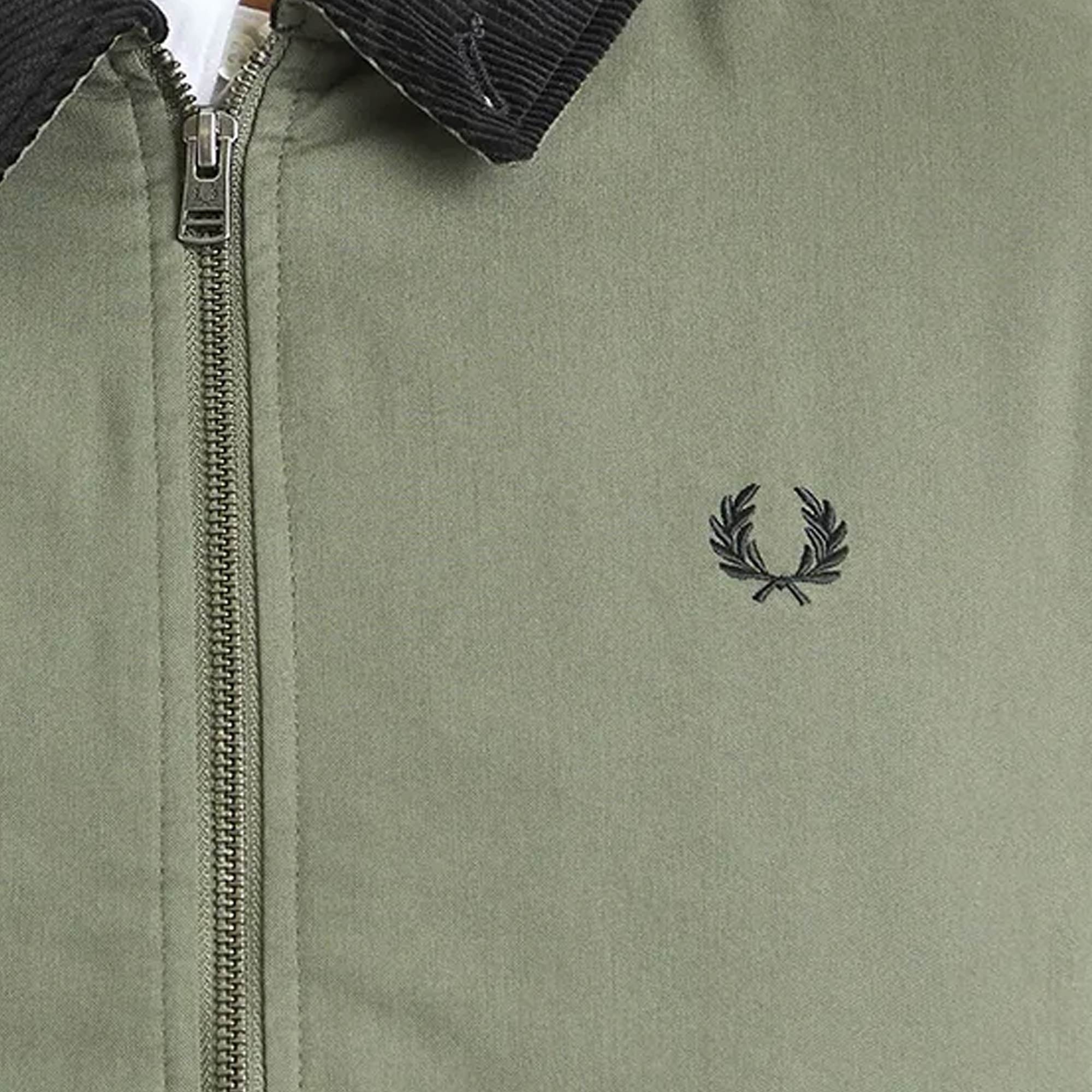 Fred Perry J8535 Cotton Caban Jacket - Green
