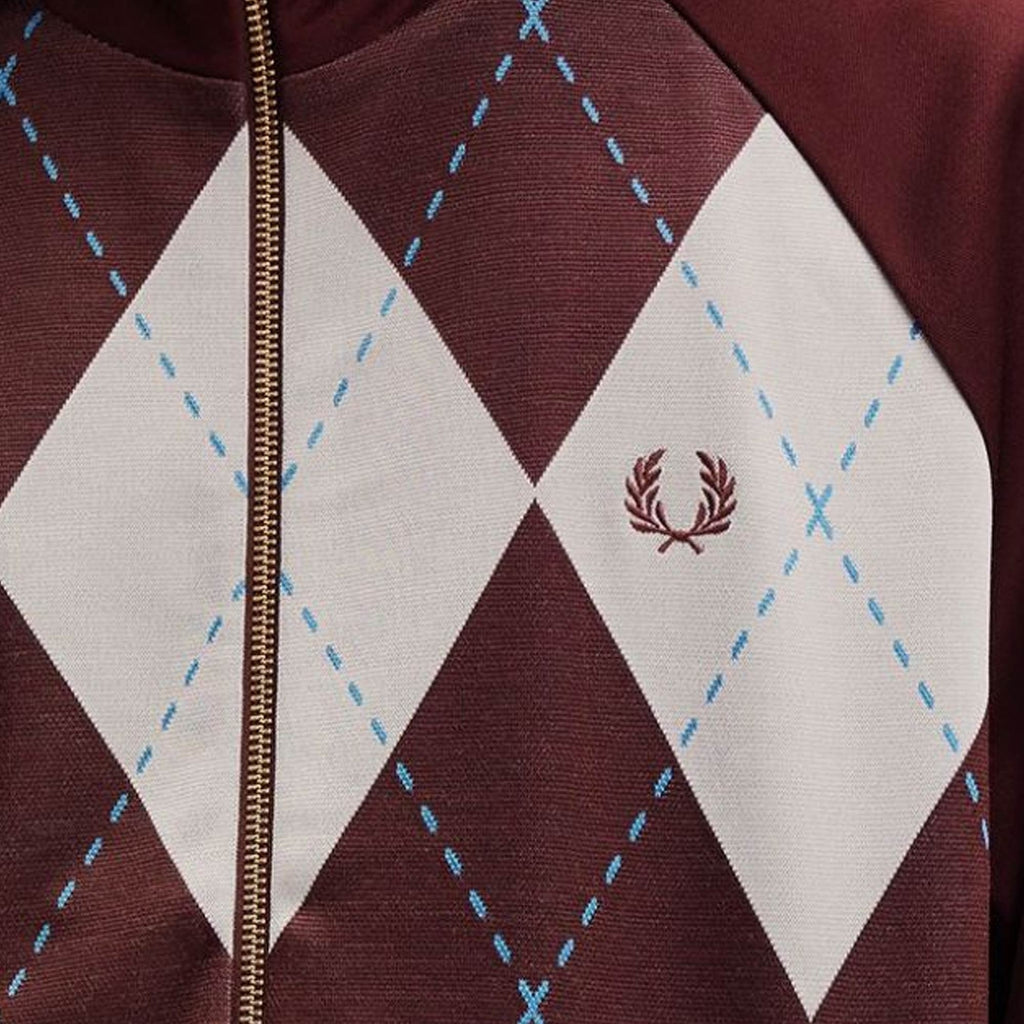 Fred Perry Argyle Track Jacket - Oxblood