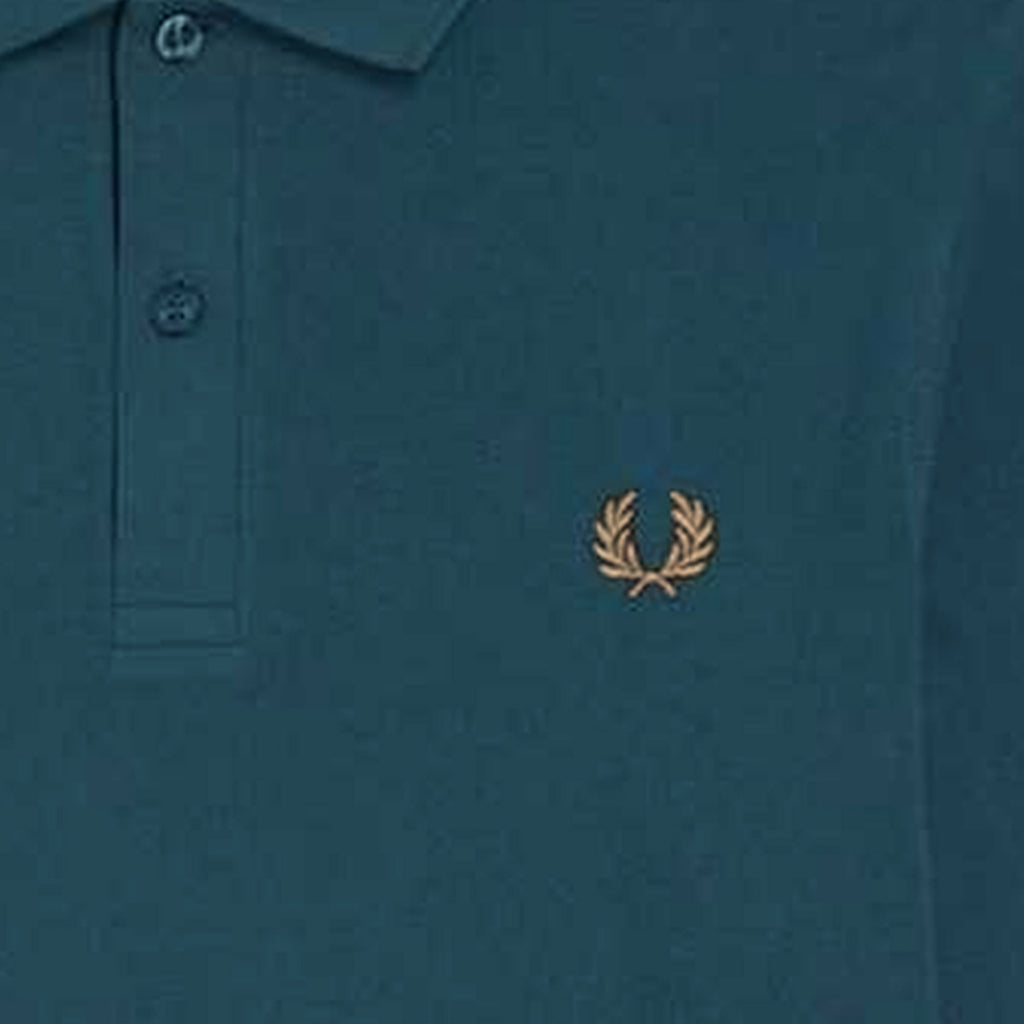 Fred Perry K4535 Long Sleeve Polo Shirt - Dark Petrol