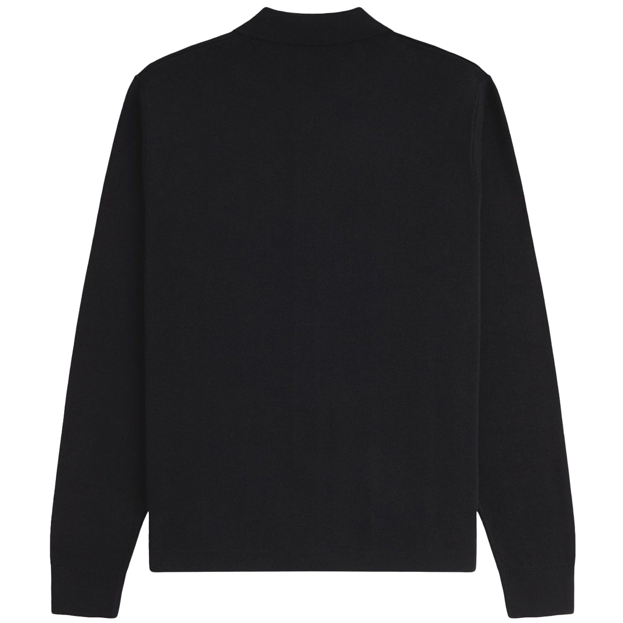 Fred Perry K9726 Button Through Knitted Shirt - Black