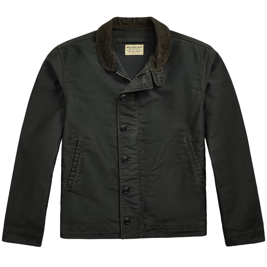 RRL by Ralph Lauren Corduroy-Collar Cotton Bower Deck Jacket - Black