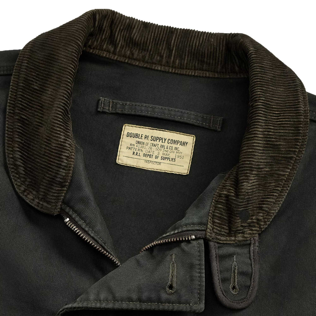 RRL by Ralph Lauren Corduroy-Collar Cotton Bower Deck Jacket - Black