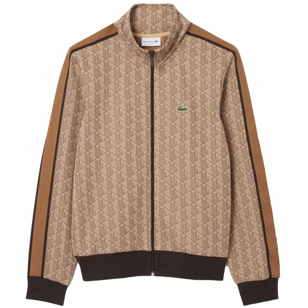 Lacoste Paris Zip-Up Jacquard Track Jacket - Croissant