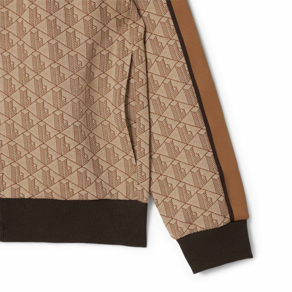 Lacoste Paris Zip-Up Jacquard Track Jacket - Croissant