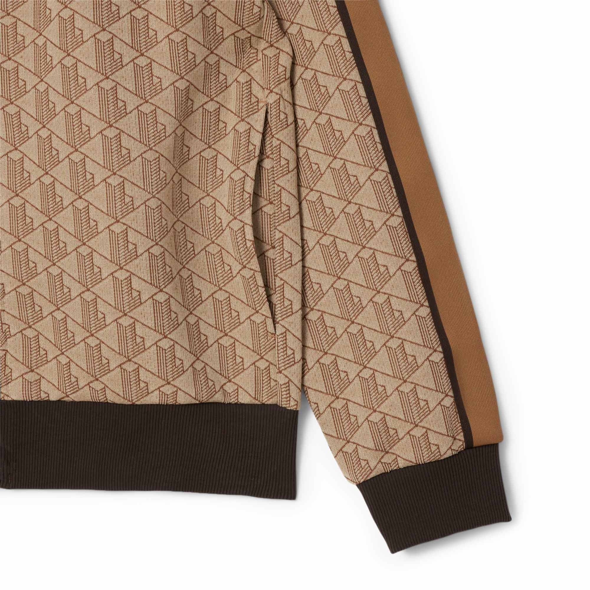 Lacoste Paris Zip-Up Jacquard Track Jacket - Croissant