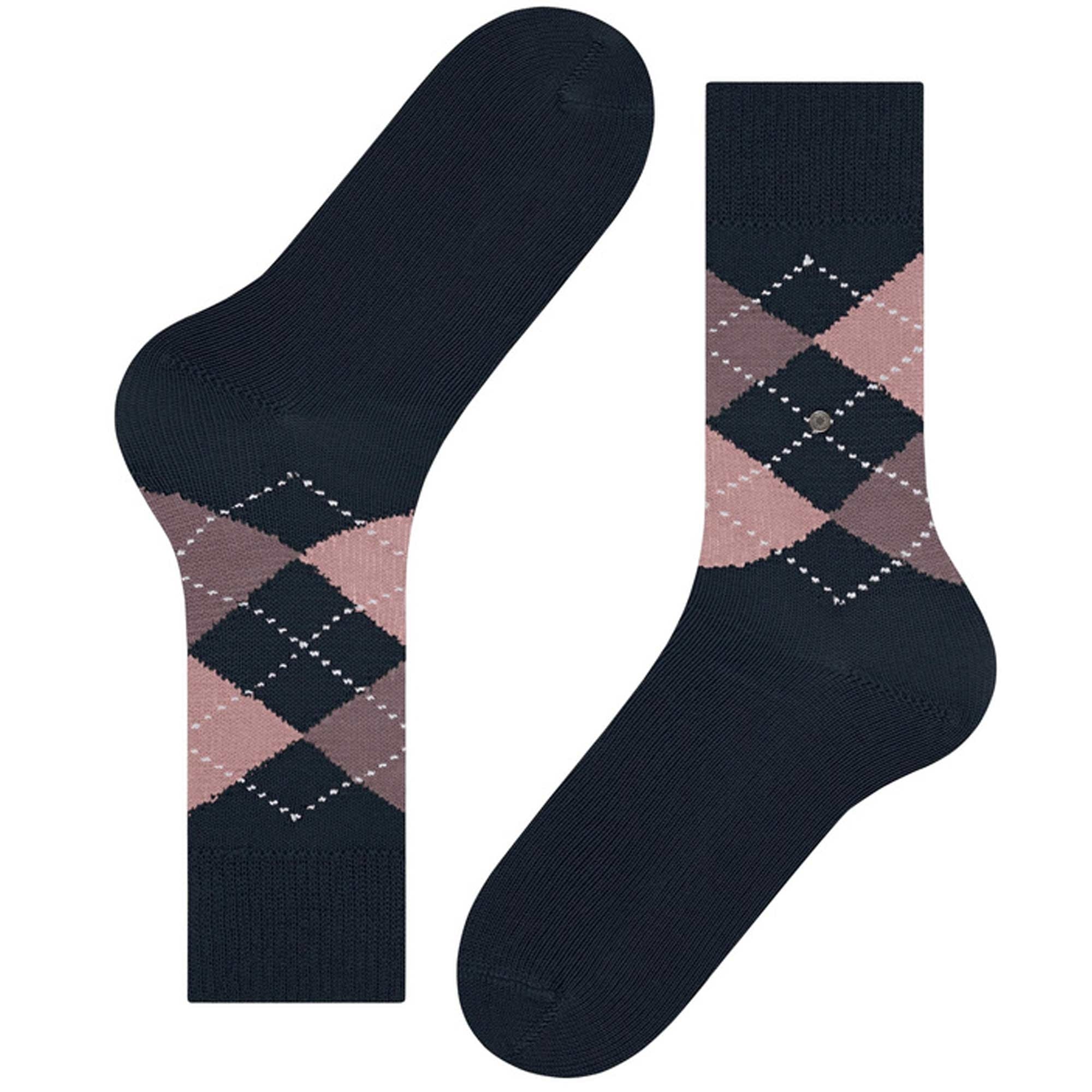 Burlington Socks Preston Socks - Navy/Pink