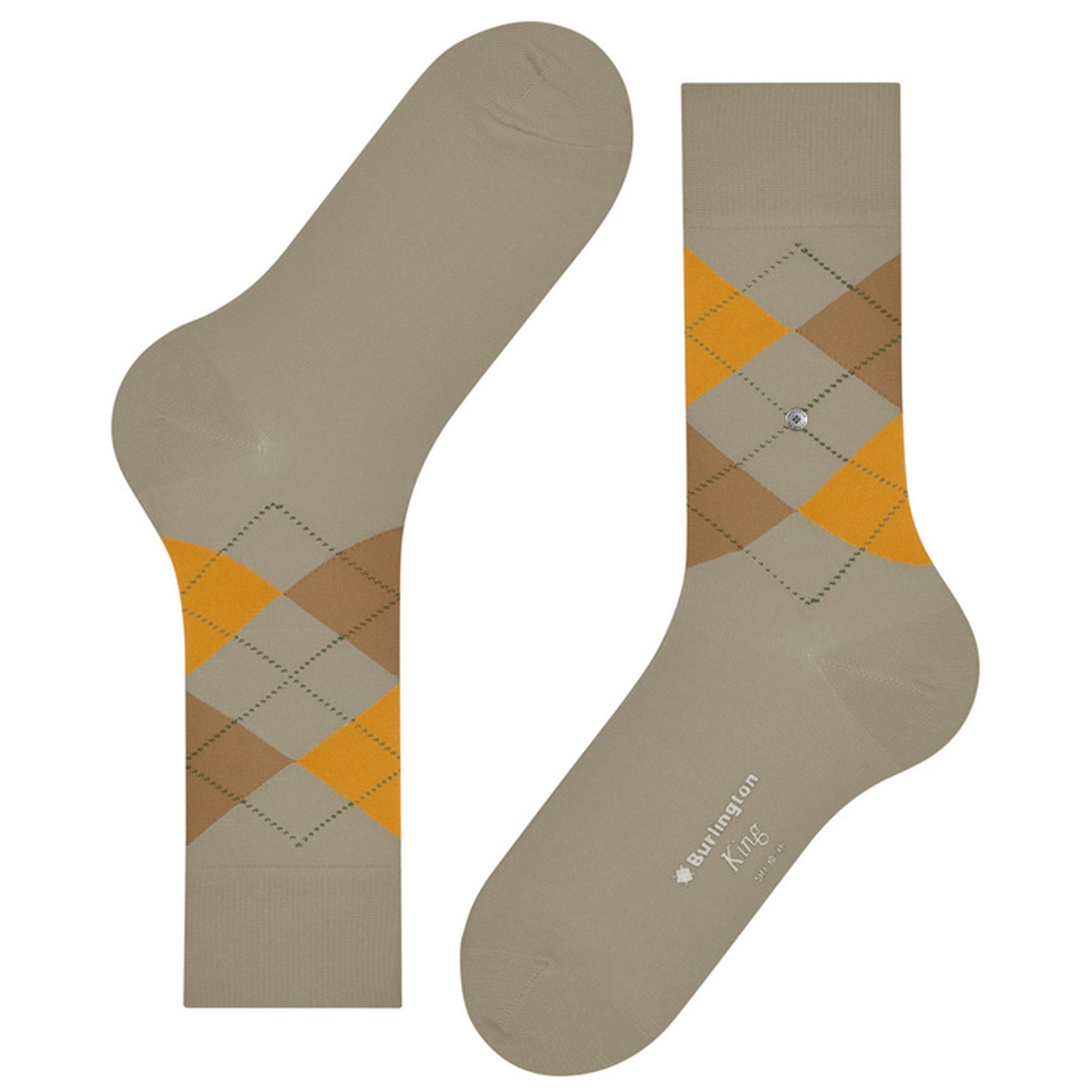 Burlington Socks King Socks - Beige/Yellow