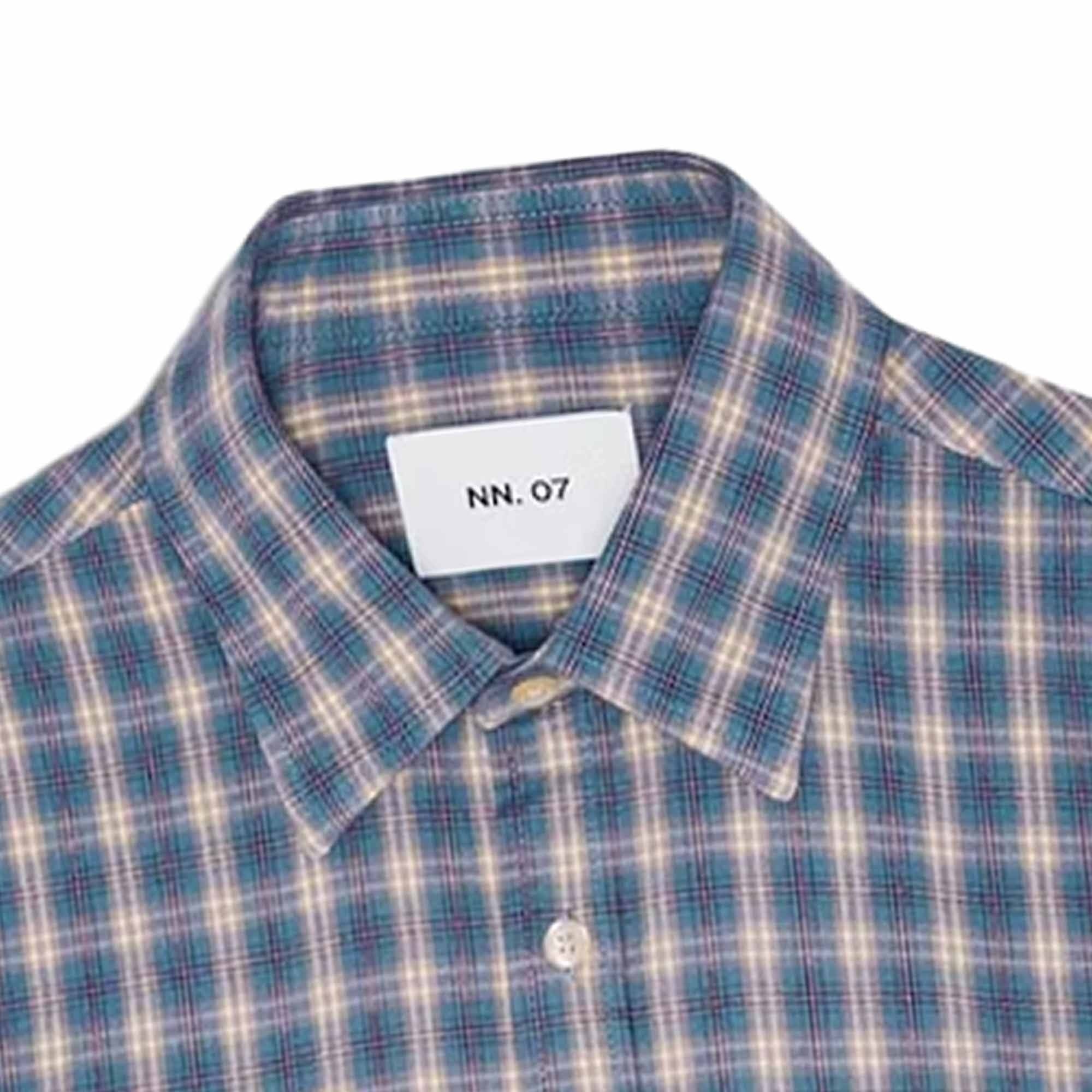NN07 Deon Flannel Shirt - Blue Check