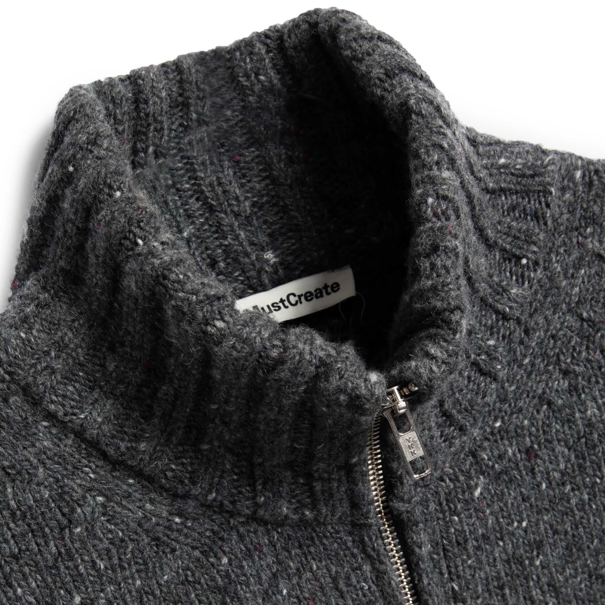Nova Zip Cardigan - Charcoal