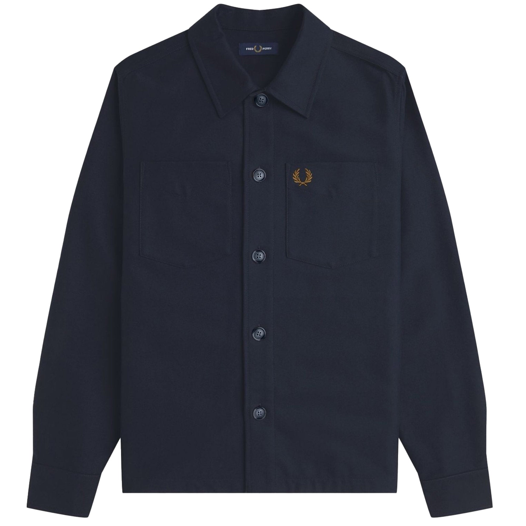 Fred Perry Brushed Twill Overshirt -  Navy