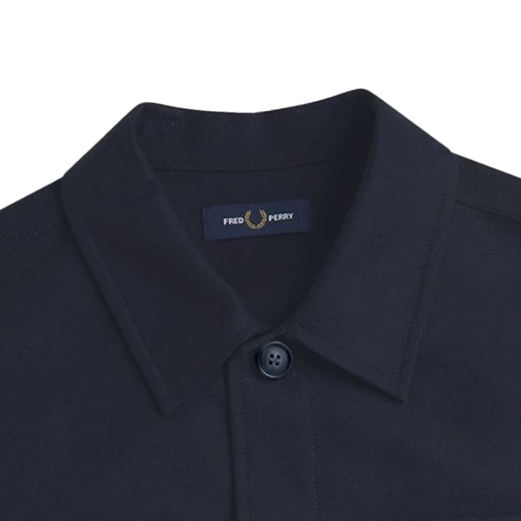 Fred Perry Brushed Twill Overshirt -  Navy