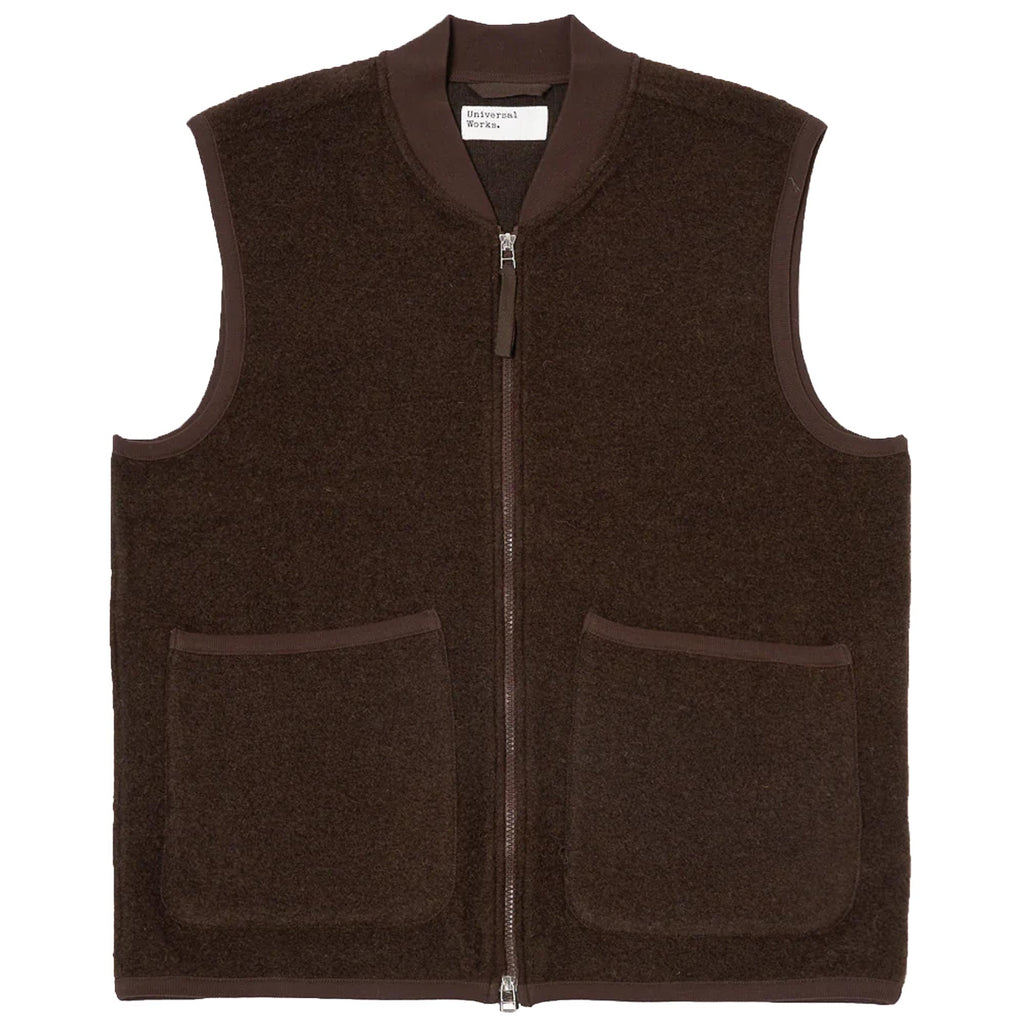 Universal Works Zip Waistcoat - Brown