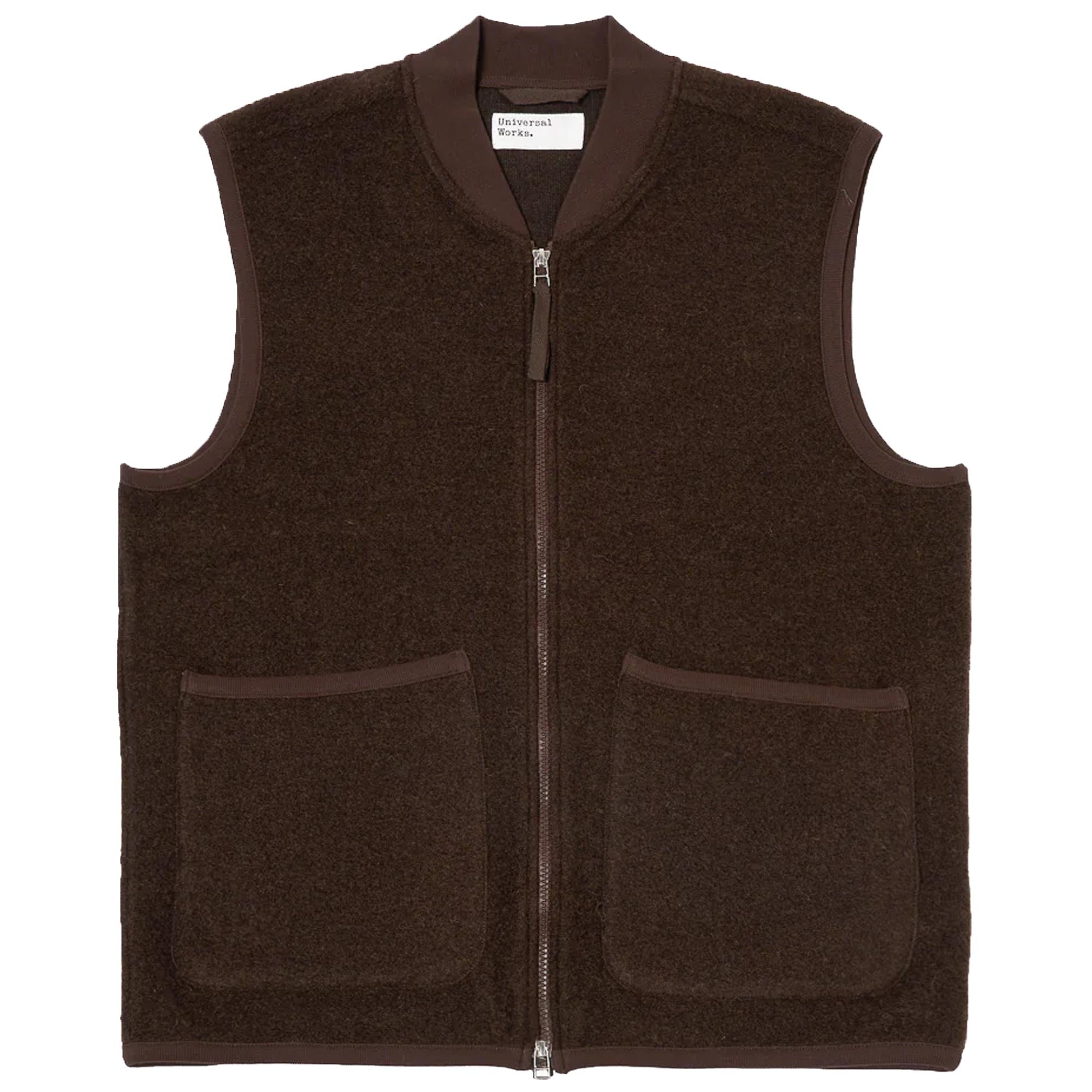Universal Works Zip Waistcoat - Brown