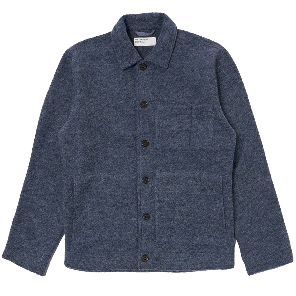 Universal Works Wool Fleece Uniform Jacket - Slate Blue