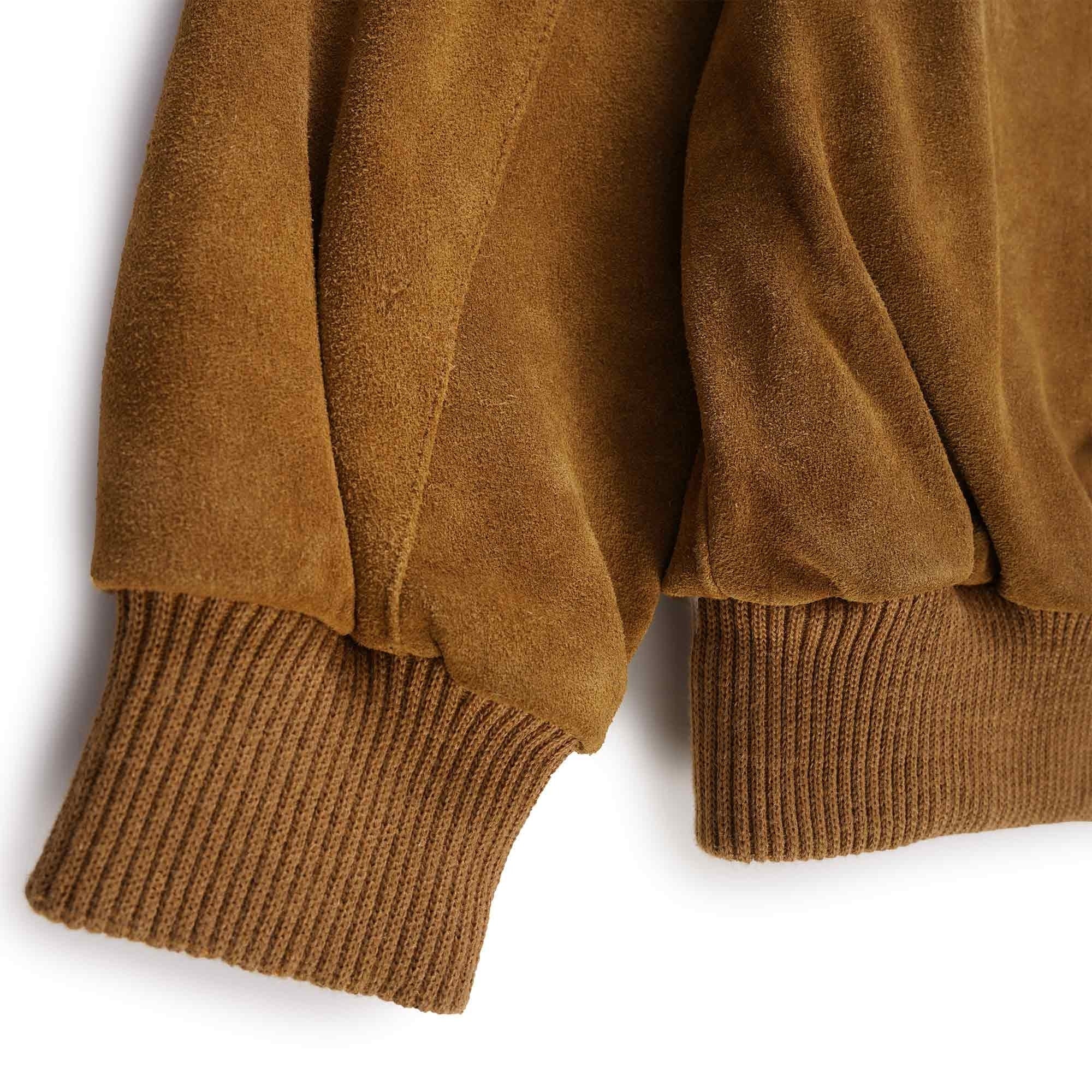 Suede Harrington Jacket - Tan