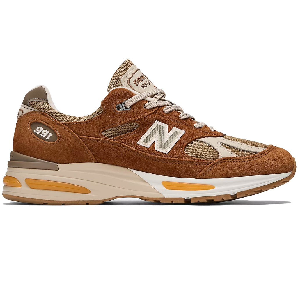 New Balance Made In UK 991v2 Iconic Influences Shoes - Tan Brown