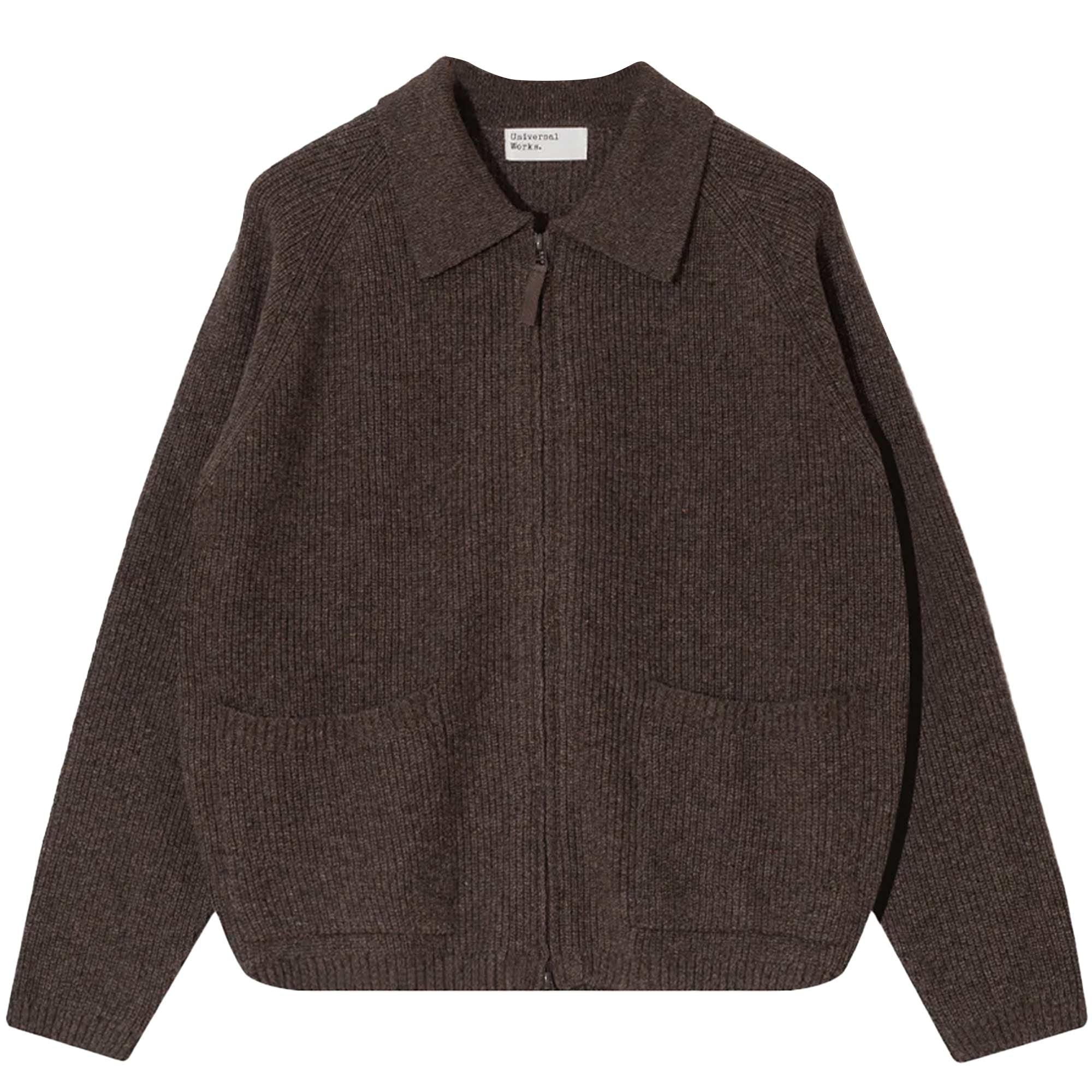 Universal Works Zip Cardigan - Brown