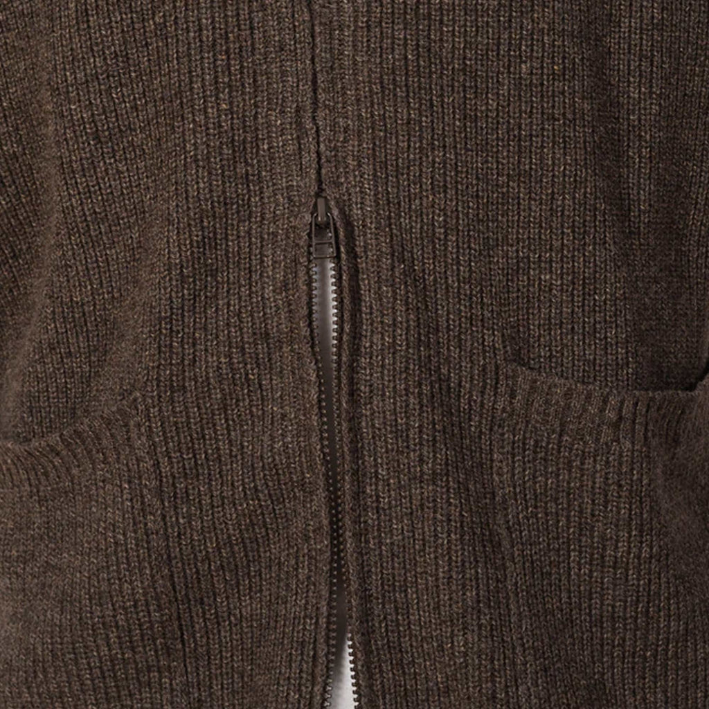 Universal Works Zip Cardigan - Brown